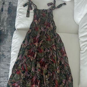 Olivaceous Small Maxi Dress with Tie Straps